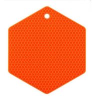 Set of 3 Creative  Honeycomb Pot Holders Durable Nonslip  Insulation Mats Orange