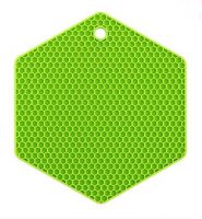 Set of 3 Creative Honeycomb Pot Holders Green Nonslip Insulation Mats Pads