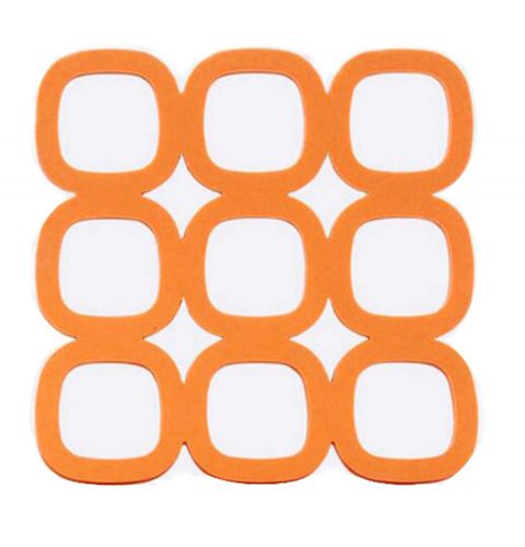 Colorful Creative Jiugongge Pot Holders Nonslip Coasters Bowl Mats Orange